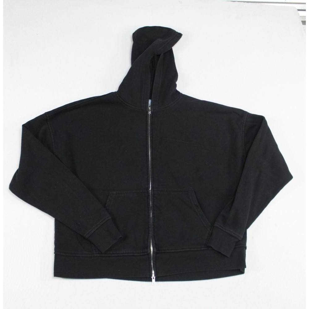 Tillys Women Black Sweater Hooded Long Sleeve Full Zip Casual Size Large XL